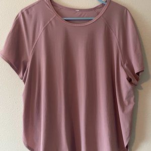 lululemon nude pink relaxed fit short sleeve